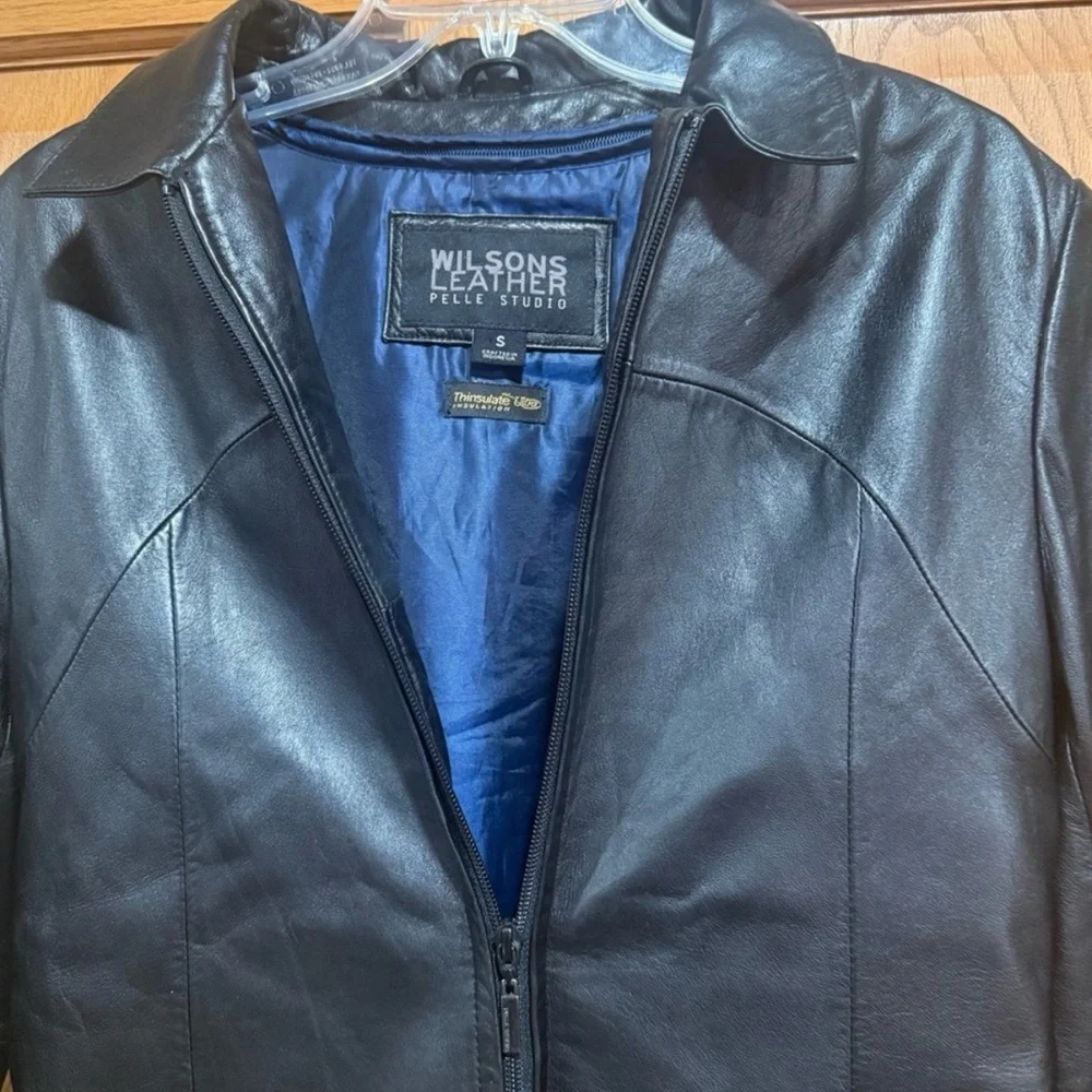 Wilsons Leather Men’s Black Genuine Leather Zip Jacket